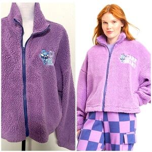 Grayson Threads Women  XXL CARE BEARS Grumpy Bear Sherpa Full Zip Sweatshirt EUC